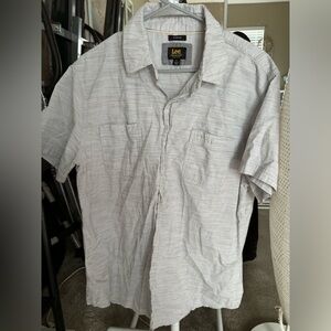 lee premium select regular fit Stretch Men’s Short Sleeve XL Collared Buttondown